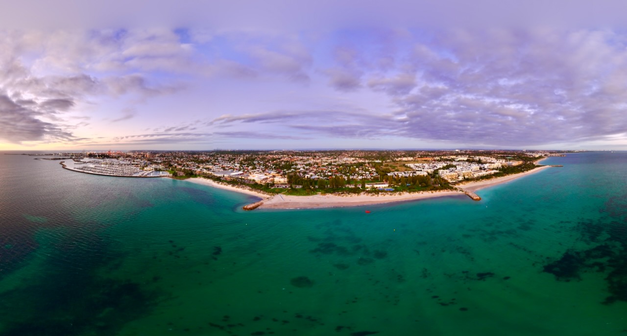 Wide coastal panorama